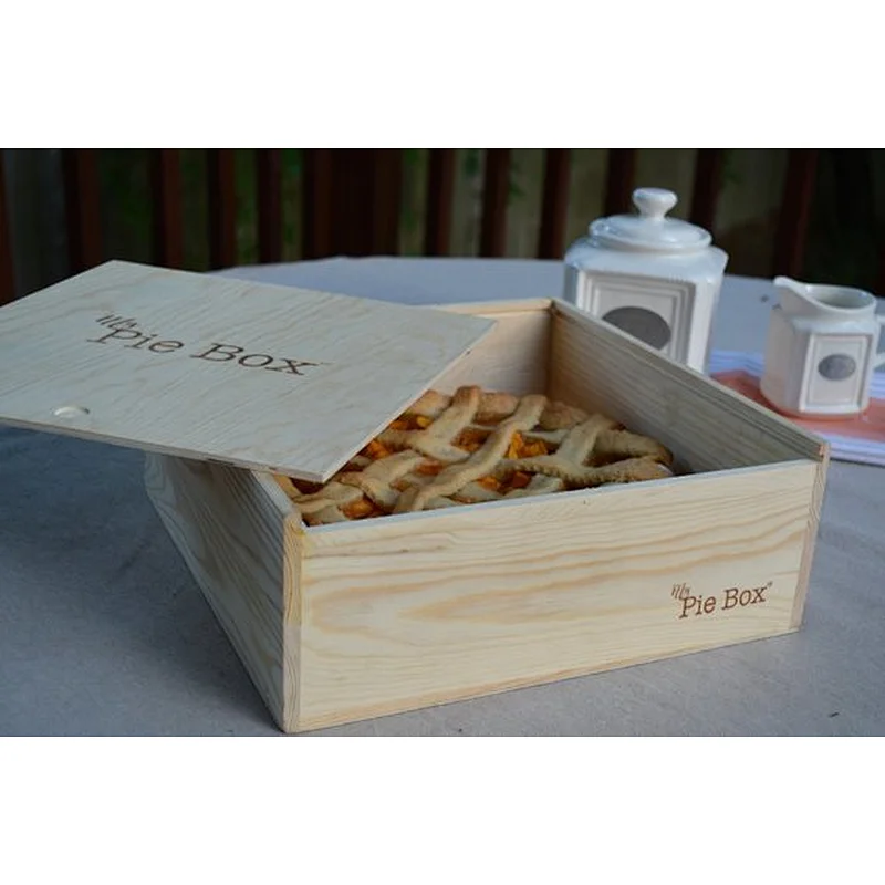 2019-Wooden Pie Box for Pies, Cakes, Cookies, Cupcakes and Any Baked Creation and Dessert