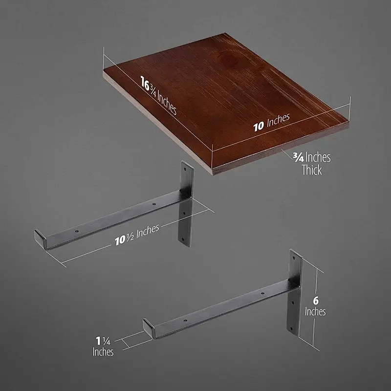 Premium Home Decor Rustic Floating Shelves Industrial Wall Mounted Shelving Real Farmhouse Wood Shelf