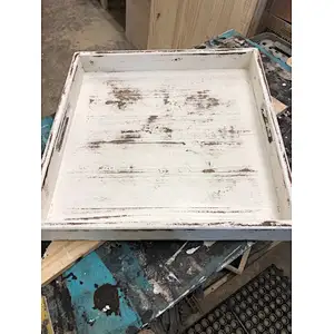 Wooden Serving Tray Ottoman Tray With Handles