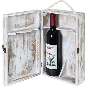 Wooden Wine Tote | Reclaimed Wine Carrier wooden crate box
