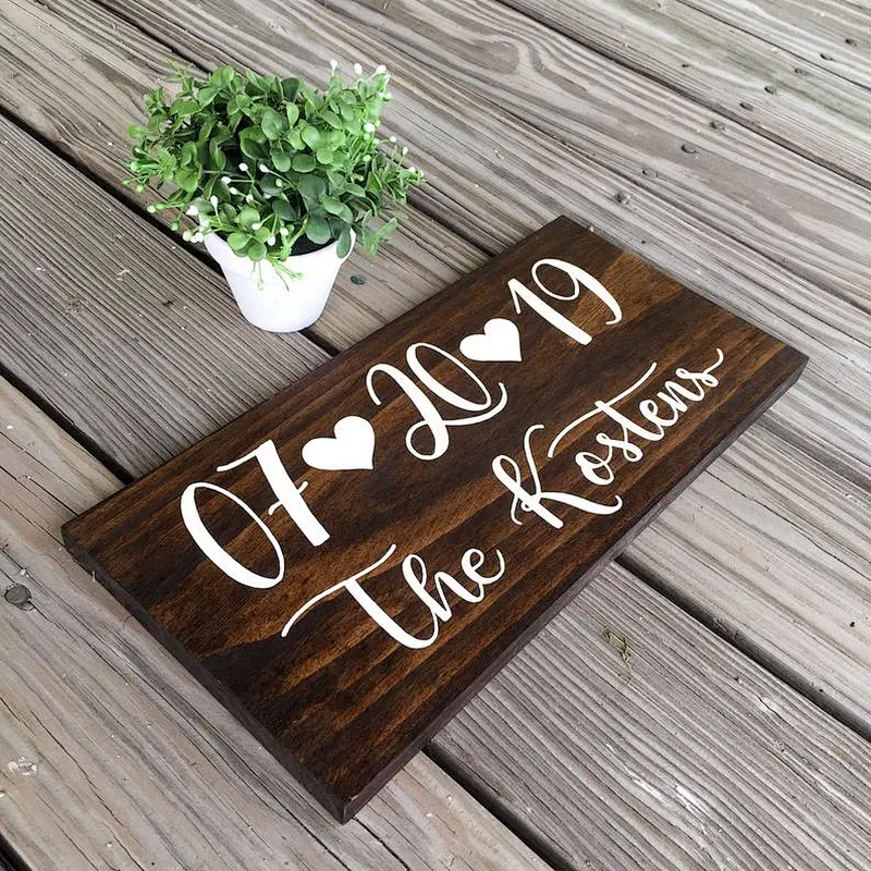 Home Decor Wood Wedding Sign wooden sign plaque blank wooden signs with sayings  wood signs to decorate walls