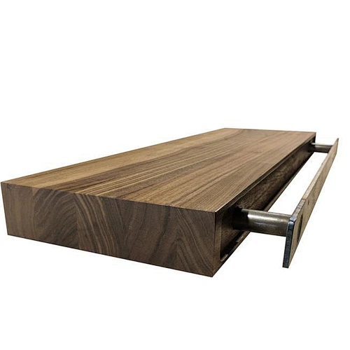 Cheap customized  Walnut Floating Shelf big TV The kitchen storage rustic home decoration  hide   wooden wall shelf
