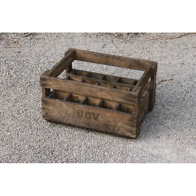 Wooden box- Wine Bottle tote- Bar Decor-Beer holder, Wooden Beer Tote, Pint Glass Display- industrial storage organizer decor