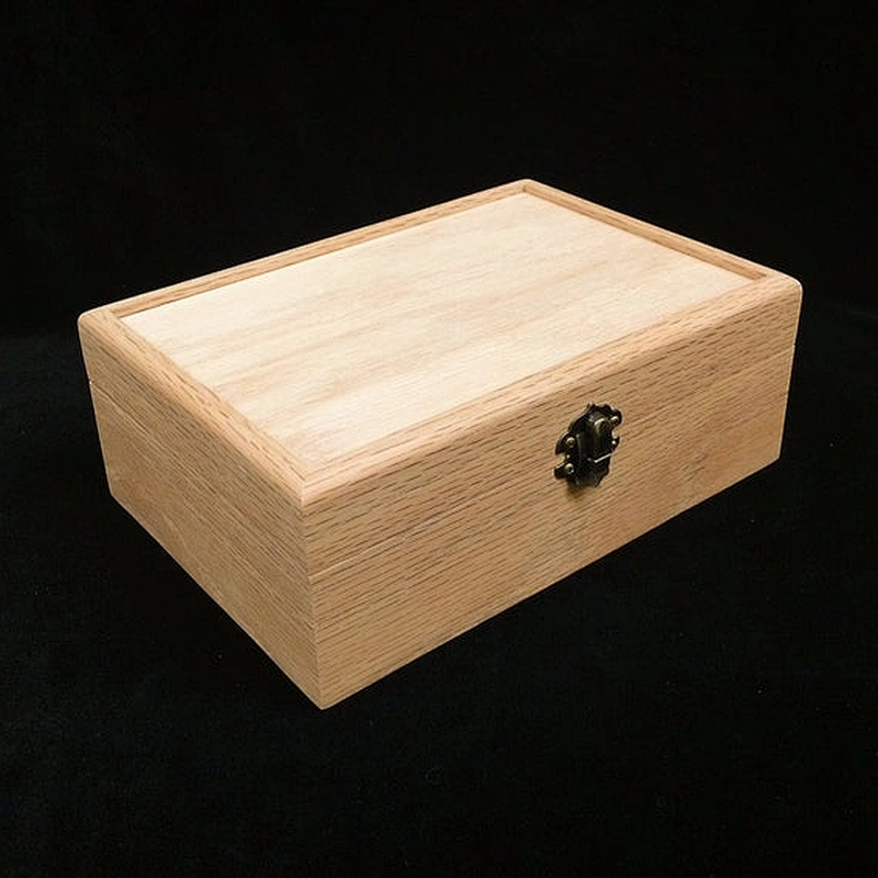 Unfinished Wood Box with Hinges & Latch-8x6x3-unfinished wood box-ready to finish-engravabled
