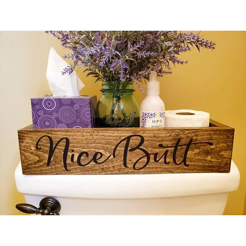 Nice Butt Bathroom Box Toilet Storage Box Toilet Paper Storage Back of Toilet Box