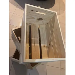 Natural Wood Crate with Metal Corner Design Wooden home decor