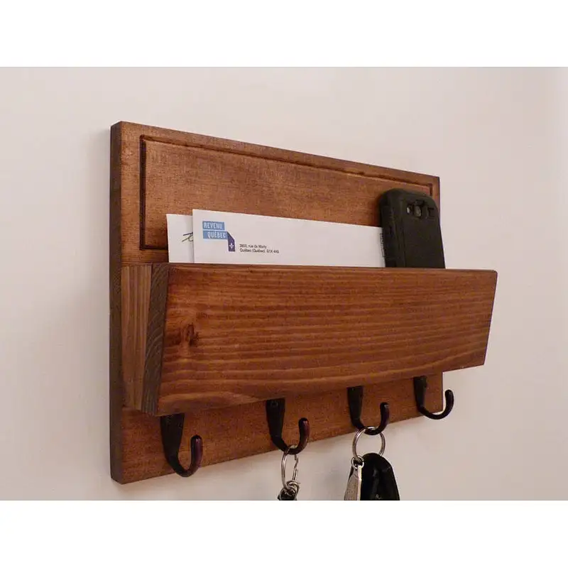 2020  American Mail Organizer Wall Mail Rack Entryway Organizer  Rustic Key Rack  Mail and Key Holder