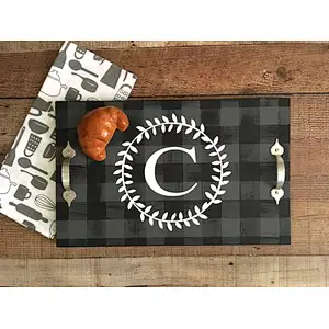 Personalized Serving Wood Tray,Hot Chocolate Bar,Christmas ,Wedding Gift,Breakfast