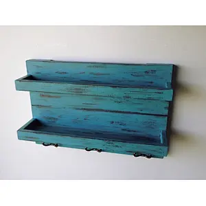 Rustic wood floating wall shelves book shelf wooden wall mounted key shelf wall