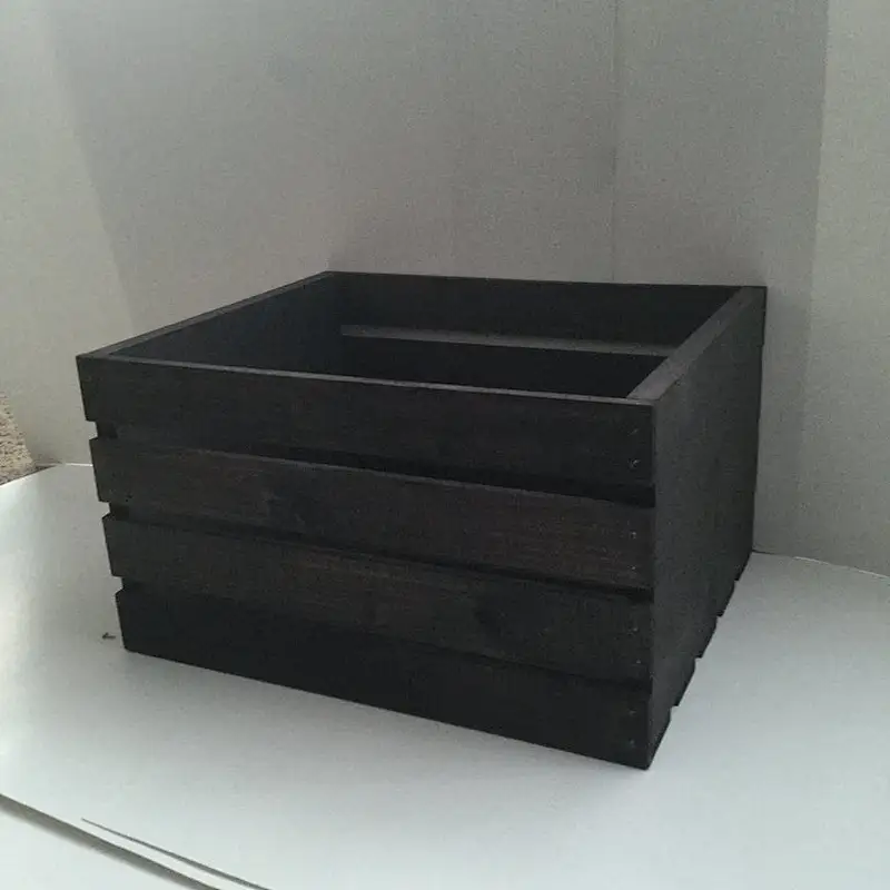 Shabby chic wooden crate Rustic wooden storage crates customized