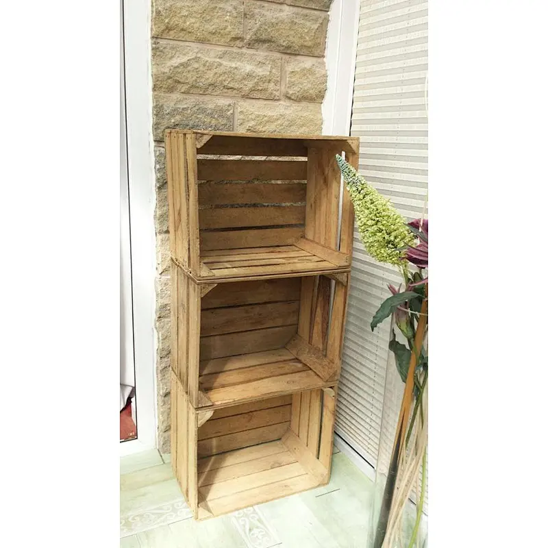 Beautiful Wooden Crates Storage Box Fruit Crates Box Shabby Chic x 1