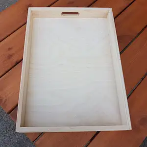 Plain Wood  Wooden Serving Very Extra Large Tray 60cmx40cmx 6cm Decoupage