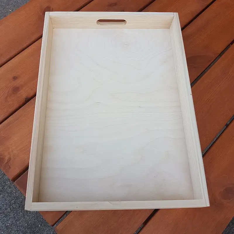 Plain Wood  Wooden Serving Very Extra Large Tray 60cmx40cmx 6cm Decoupage