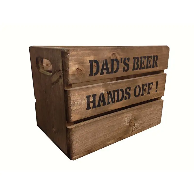 Personalised Rustic Wooden Beer Crate Wine Crate Box