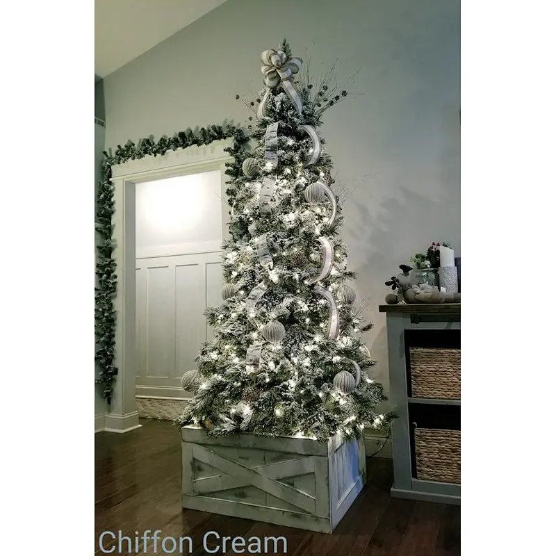 Wood Tree Skirt  Variation Farmhouse  Christmas Tree Box  Wood Tree Box