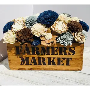 Farmhouse Wooden Sola Wood Box Storage  Vintage Herb Boxes For Home Decor