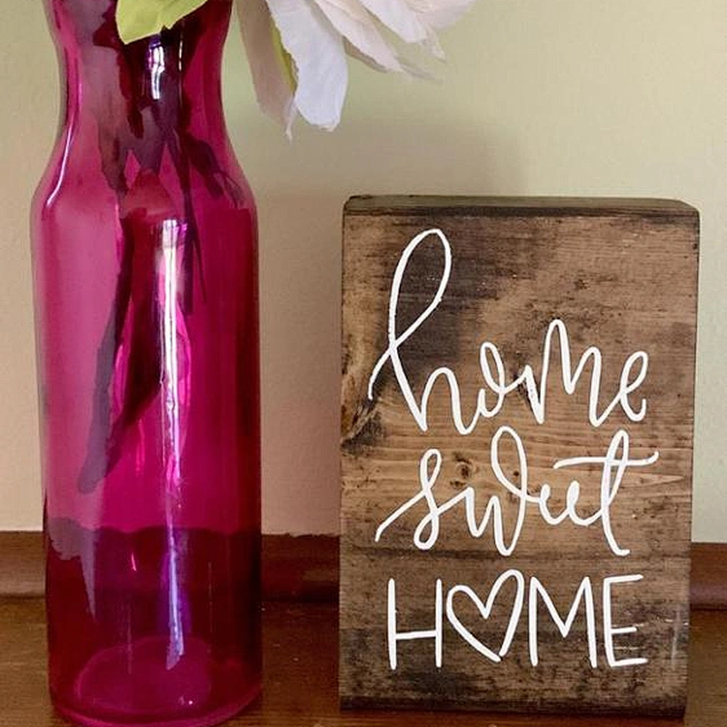 Personalized Valentines Gift farmhouse style sign  billboards Wooden sign wood home decor block sign