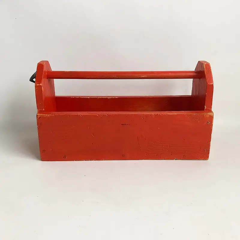 Rustic Hand-made Wooden Tool Tote Turned Beer Caddie, Beer Tote-