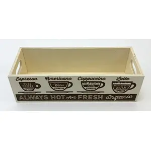 Vintage Coffee Storage Box Wood Crate Pod Storage Container Organizer Small Mini