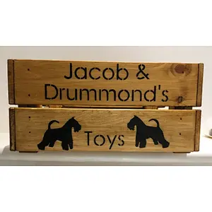 Vintage style  shabby chic wooden crates Apple  Box