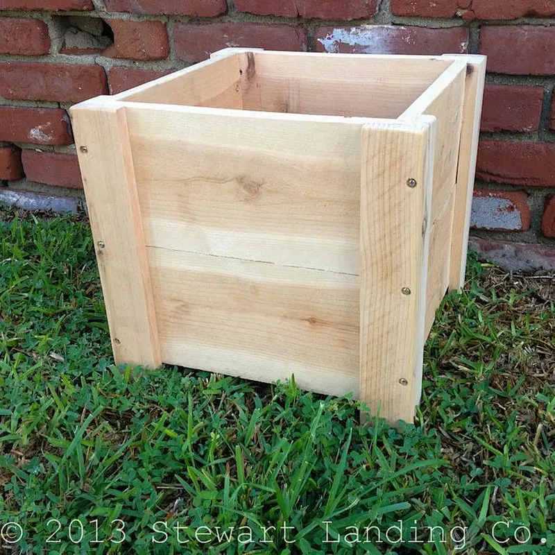 Brown Wooden Planter BoxCedar Planter Box for your Organic Garden -
