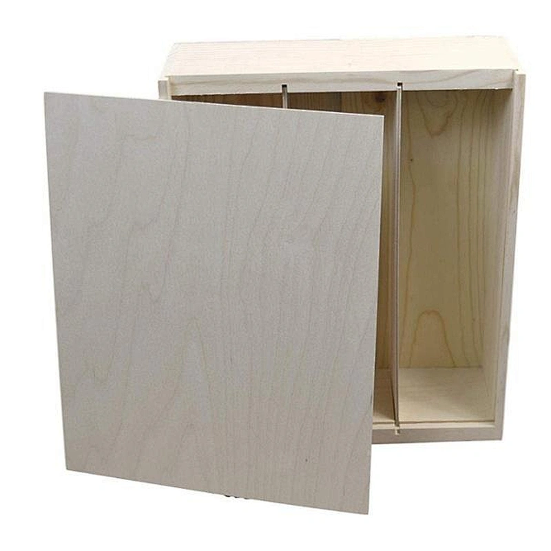 A triple, large or champagne bottle slide top box