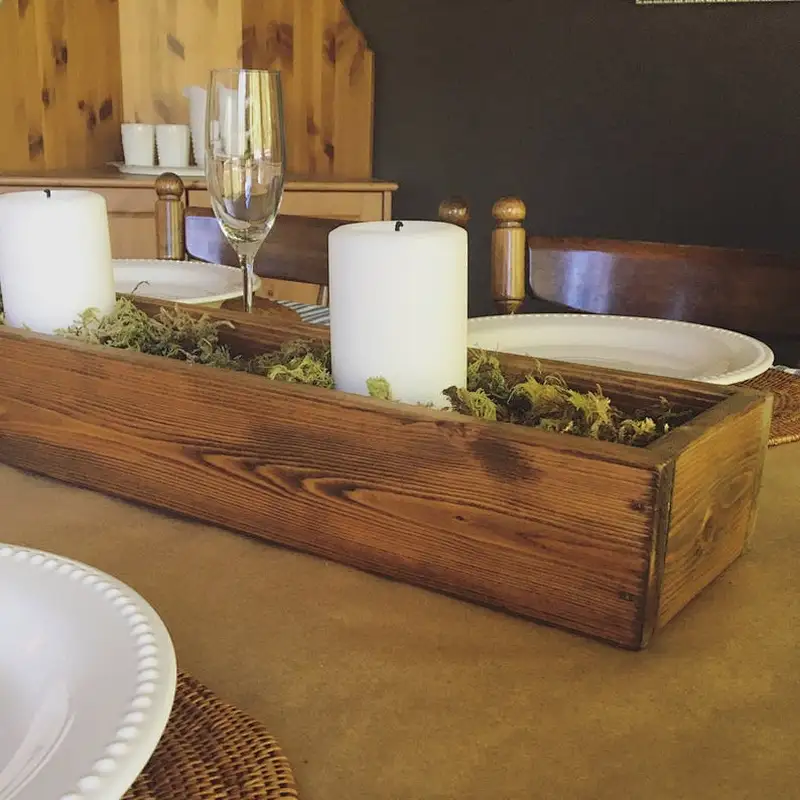 Rustic vintage boutique home decoration personalized customized flower pots planters   wooden small Wooden  tray Centerpiece Box