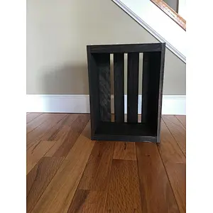 Small Vintage Distressed Pine Wood Crate For Sale