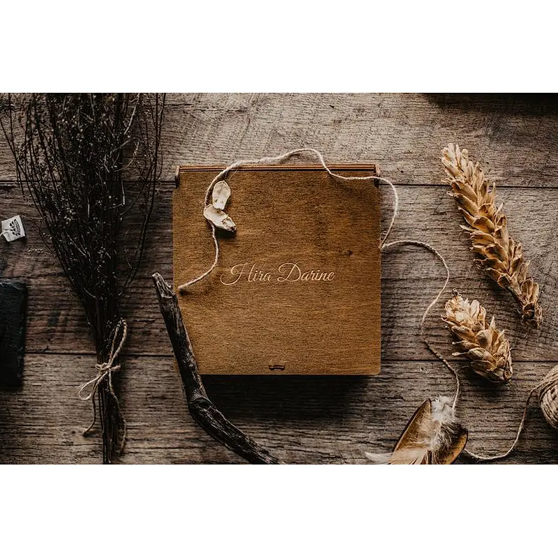 wood print box | 4x6 photo box for photos and USB drive (15x10 cm photo packaging)