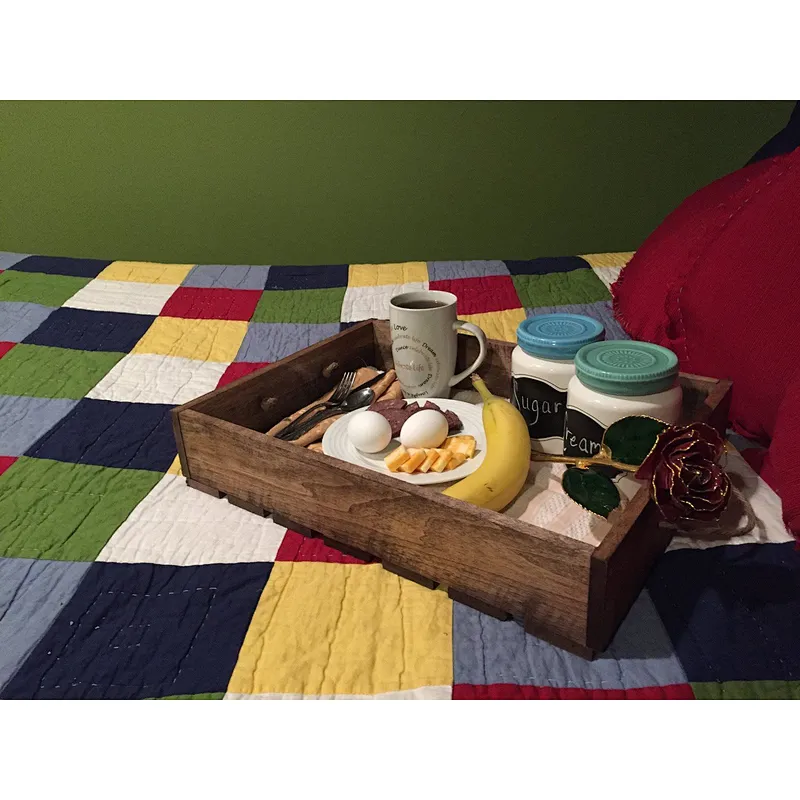 Distressed Antique Style Wooden Serving Tray