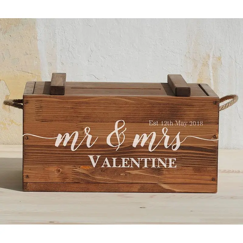 wooden Christmas gift box ,wooden crate box for home organizer