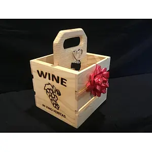 Four Bottle Wooden  Wine Box  Gift Packaging Box
