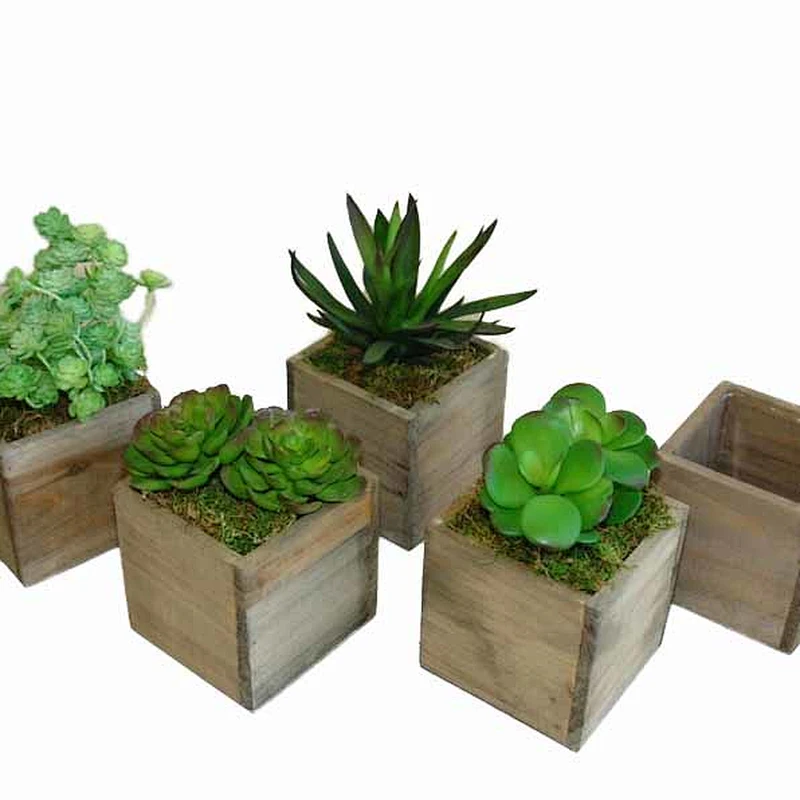 Wooden square flower pot 2020