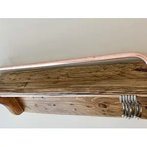 Shelving Unit, Reclaimed Wood & Pure Mineral Copper, Neat Rustic Spices and Utensil wood  Shelf,