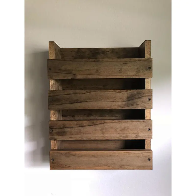 Restaurant Wood Wall Mounted Menu Rack Holder, Office Paper Organizer Wall-mounted Rack Shelvesfloating shelves wall mounted