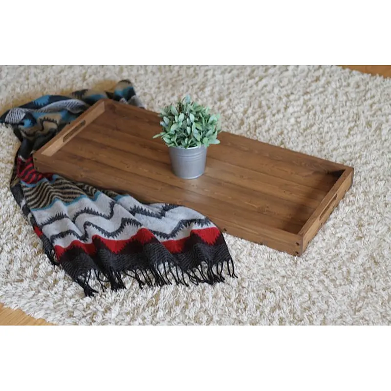 Serving Wooden Tray Rustic Home Decor Christmas Gift Wooden Tray Table Storage Tray Wooden Tray With Handle Wooden Decorated Tra
