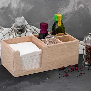 Personalized napkin holder Salt and pepper caddy with napkin holder