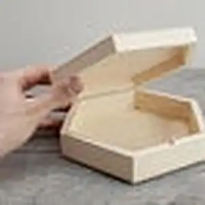 Unfinished  hexagon weeding keepsake storage  wooden box custom