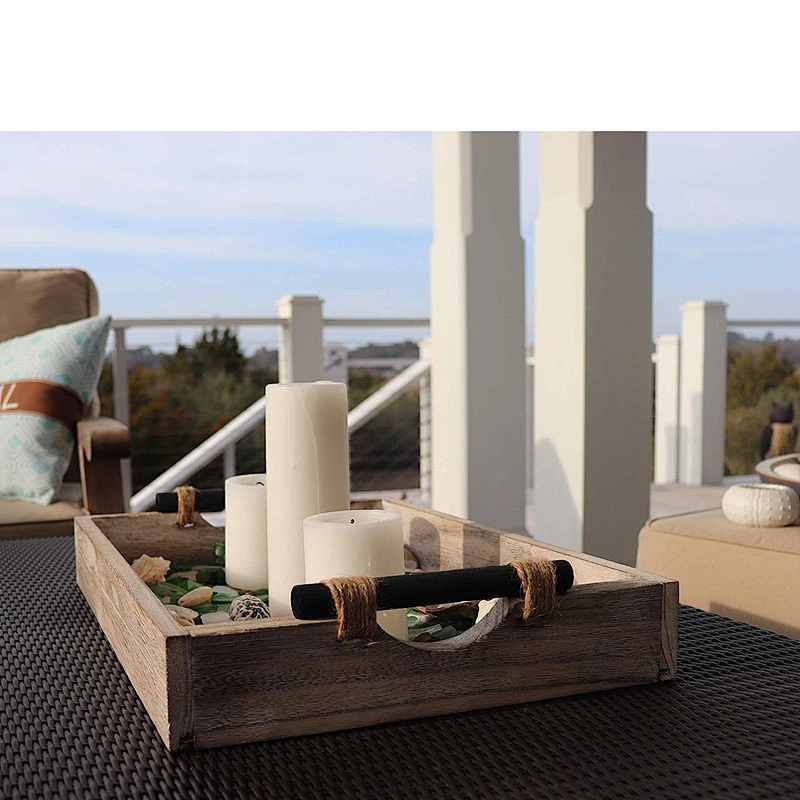 Coffee Table Tray Wooden Trays For Decoration Wooden Serving Trays Wood Dinner Plate Tray Bread Wooden Tray With Handle