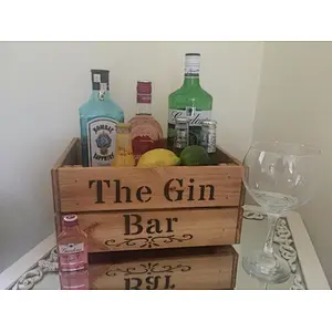 Hot Cheap Vintage Wooden Crate Bar Wooden Box Crate Gift Bar Sign Storage Wedding Party