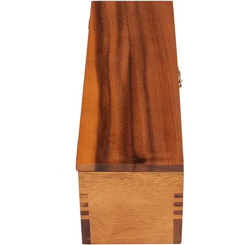 Wooden Wine Box for Gifts, Solid Wood with Hinged Lid 2020