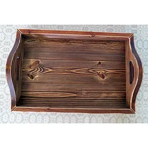Nordic rustic handmade wooden ceremonial tray