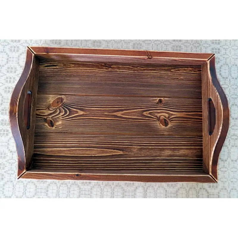 Nordic rustic handmade wooden ceremonial tray