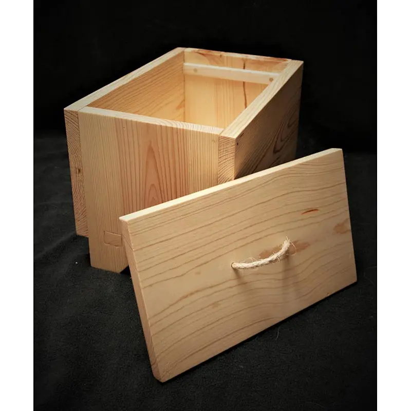 Vintage Style-Small Wood Chest for Medieval Reenacting, medieval chest for camping, solid wood box with rope handle