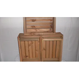 Custom Rustic Wood Box Crates 2 Sets Of 4 Made In China