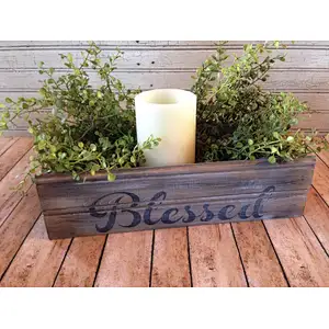 Blessed, Farmhouse Style Crate, Back of Stool Crate, Farmhouse Decor