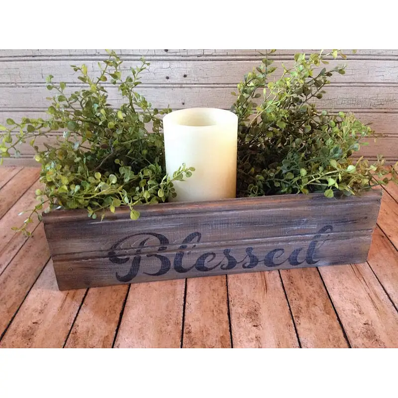 Blessed, Farmhouse Style Crate, Back of Stool Crate, Farmhouse Decor