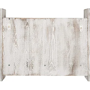 MyGift 3-Shelf Whitewashed Wall Mounted Bathroom Organizer Rack with Towel Bar