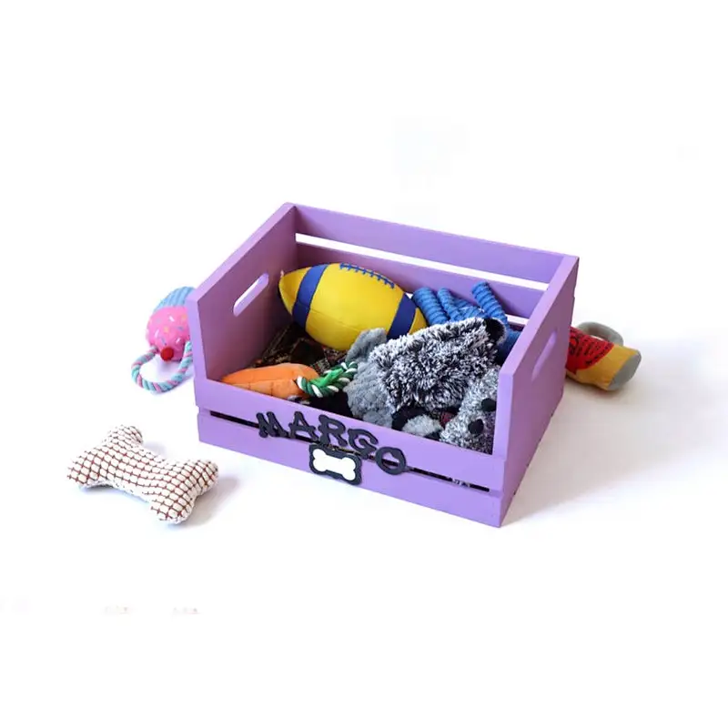 Doggy Toy Box  personalized Pet Storage  Dog Toy Crate