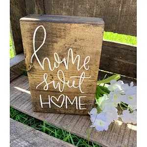 Personalized Valentines Gift farmhouse style sign  billboards Wooden sign wood home decor block sign